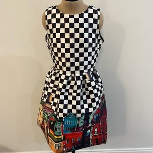 Vintage fun urban checkered dress